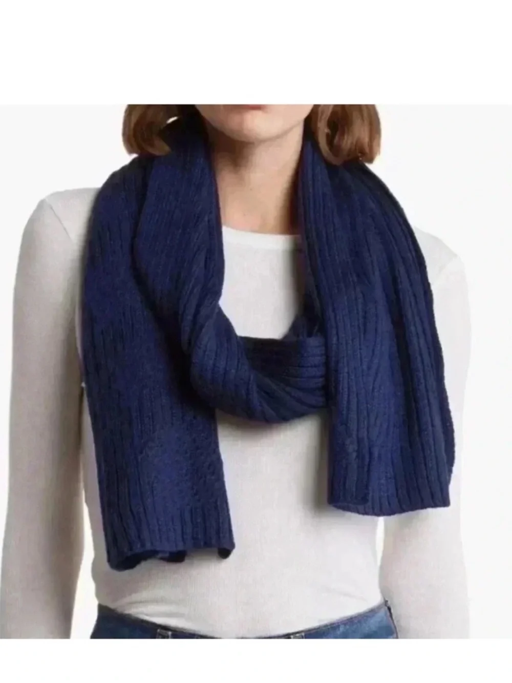 UGG DAGONAL RIBBED STRIPE DAGONAL Wool Blend SCARF